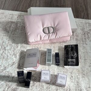Dior samples with cosmetic bag
